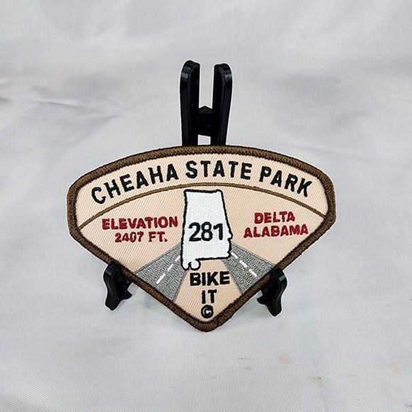 Cheaha State Park 281 Vintage Bike It Patch 2407 Elevation Delta Alabama Rare - Picture 1 of 3